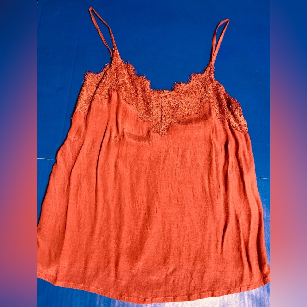 Abercrombie & Fitch NWOT Mauve Lace Cami Adjustable Straps Size XS